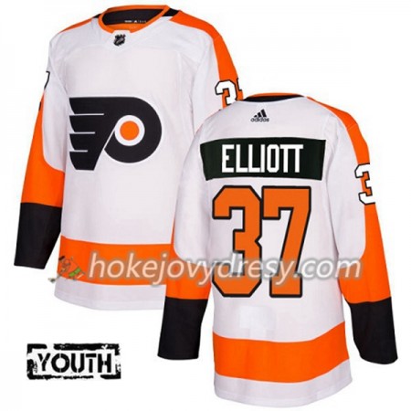 Dětské Hokejový Dres Philadelphia Flyers Brian Elliott 37 Bílá 2017-2018 Adidas Authentic